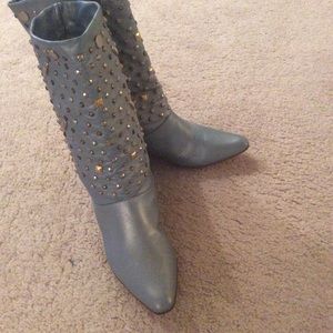 COPY - Women’s studded frosted powder blue western boots